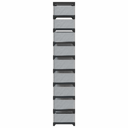 Shoe Rack 10-Tier Grey 54x28x158 cm Non-woven Fabric