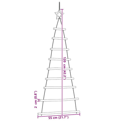  Hanging Christmas Trees with Top Stars 2 pcs 55x120 cm Natural Branch
