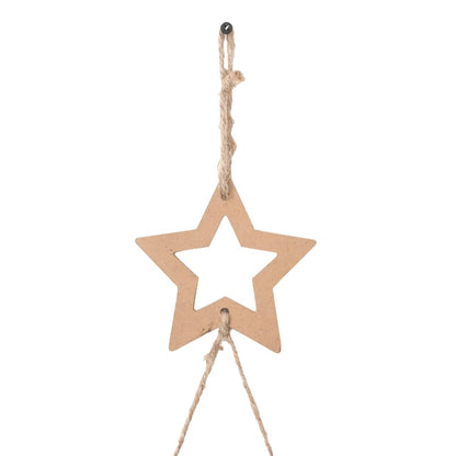  Hanging Christmas Tree with Top Star 74x150 cm Natural Branch