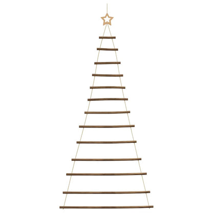  Hanging Christmas Tree with Top Star 86x180 cm Natural Branch