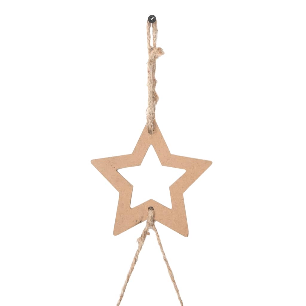  Hanging Christmas Tree with Top Star 86x180 cm Natural Branch