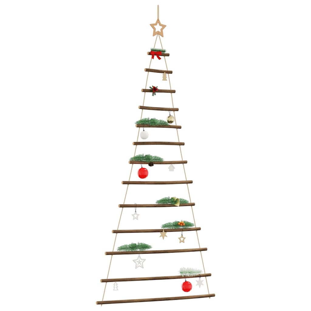  Hanging Christmas Tree with Top Star 86x180 cm Natural Branch