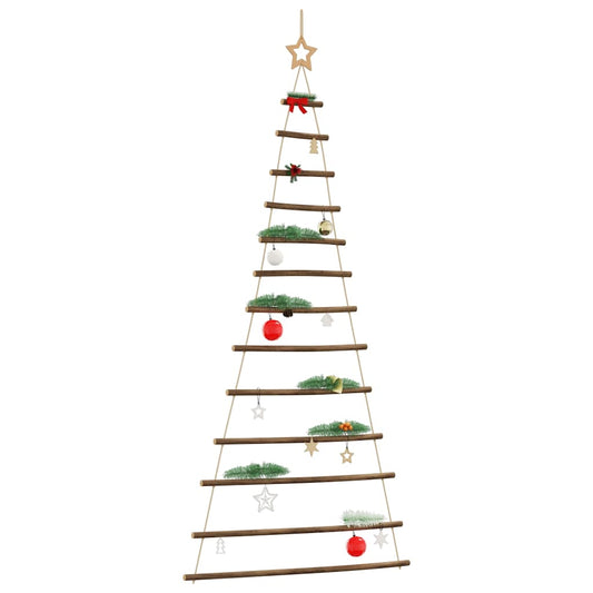  Hanging Christmas Tree with Top Star 86x180 cm Natural Branch