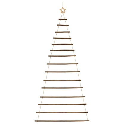 Hanging Christmas Tree with Top Star 100x210 cm Natural Branch