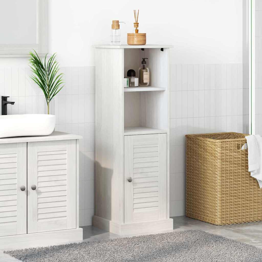 Bathroom Cabinet VIGO White 37 x 34 x 110 cm Solid pine wood