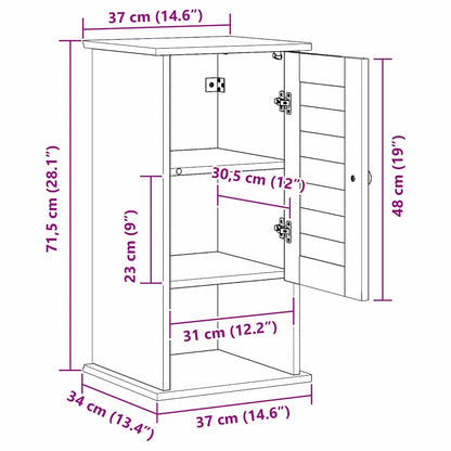 Wall-mounted Bathroom Cabinet with Storage VIGO Honey brown