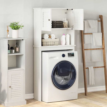 Washing Machine Cabinet with Door VIGO White 72.5 x 27 x 161 cm