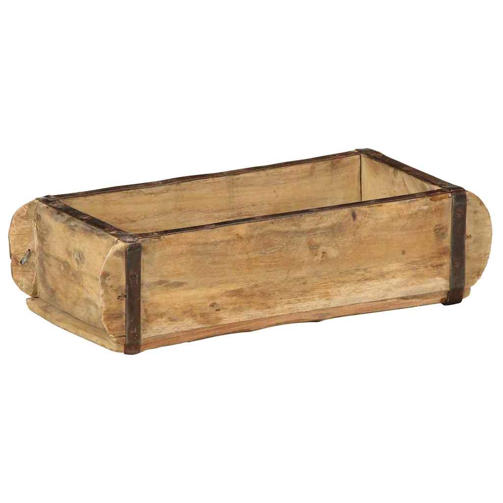 Tray with Storage Brown 30 x 15 x 9 cm Solid Reclaim Wood