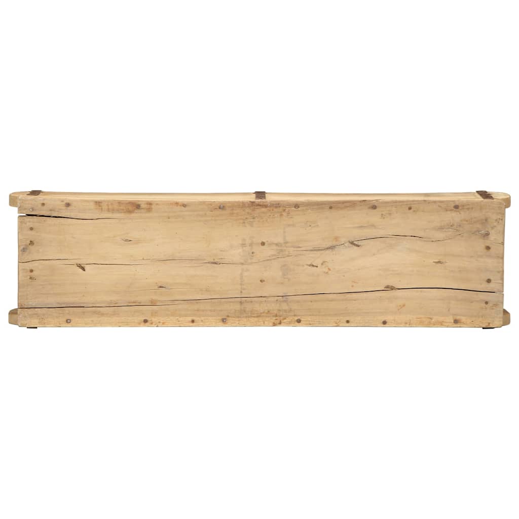 Tray with Storage Brown 60.5 x 15 x 9 cm Solid Reclaim Wood