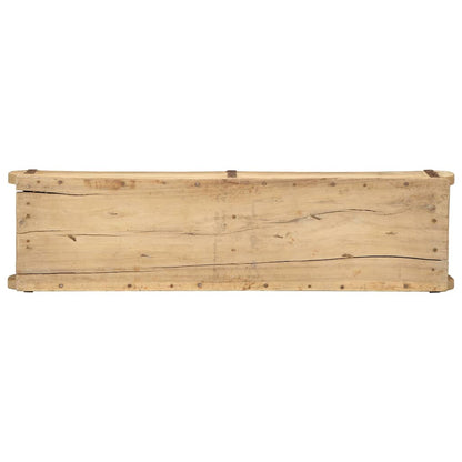 Tray with Storage Brown 60.5 x 15 x 9 cm Solid Reclaim Wood
