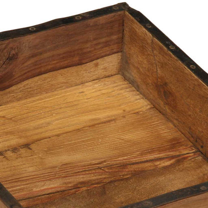 Tray with Storage Brown 31 x 29 x 10 cm Solid Reclaim Wood