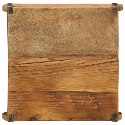 Tray with Storage Brown 31 x 29 x 10 cm Solid Reclaim Wood