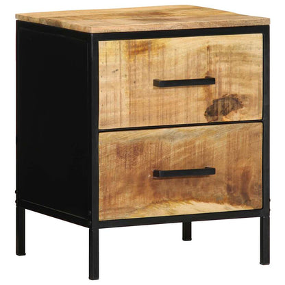 Bedside Cabinet with Drawer Brown and black 40 x 35 x 50 cm