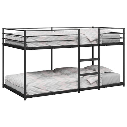 Bunk Bed without Mattress Black 75x190 cm Steel