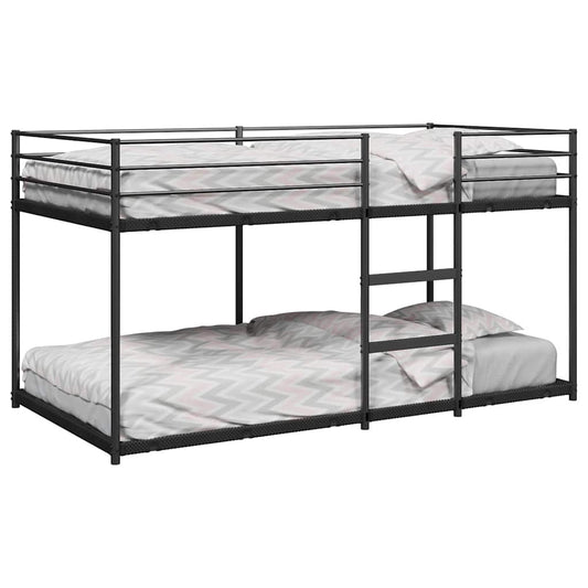 Bunk Bed without Mattress Black 75x190 cm Steel
