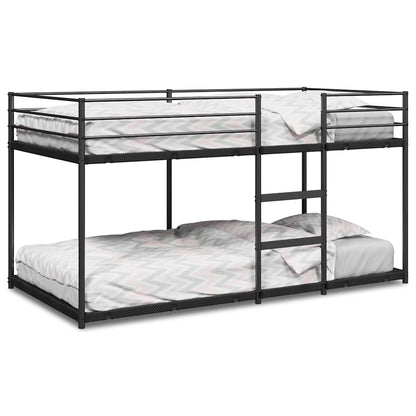 Bunk Bed without Mattress Black 90x190 cm Steel