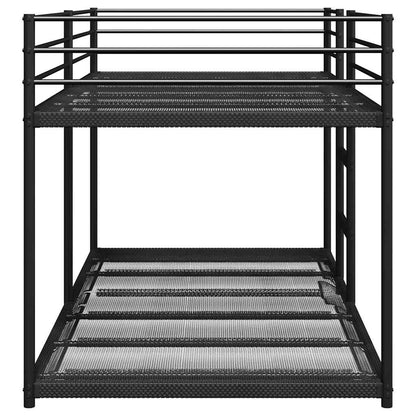 Bunk Bed without Mattress Black 90x190 cm Steel