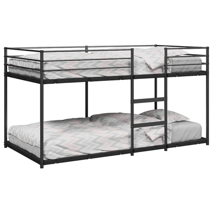Bunk Bed without Mattress Black 90x190 cm Steel