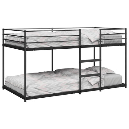 Bunk Bed without Mattress Black 90x200 cm Steel