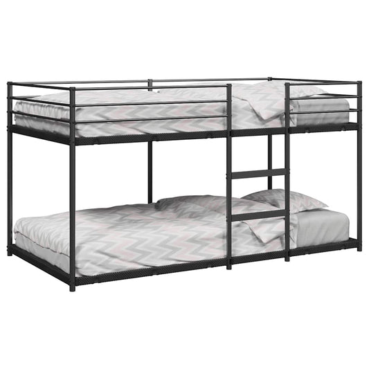 Bunk Bed without Mattress Black 90x200 cm Steel