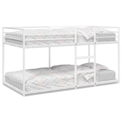 Bunk Bed without Mattress White 75x190 cm Steel