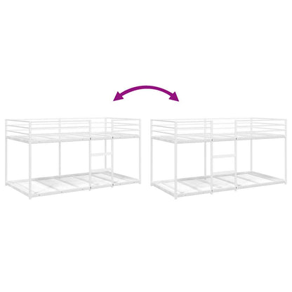 Bunk Bed without Mattress White 80x200 cm Steel