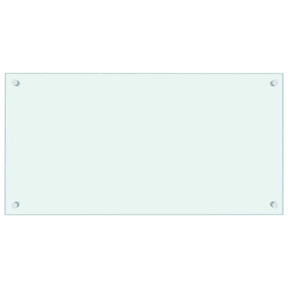 Kitchen Backsplashes 2 pcs White 80x40 cm Tempered Glass