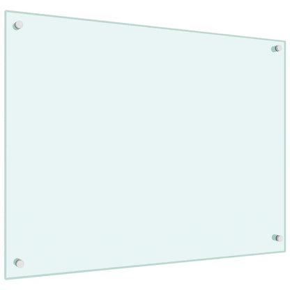 Kitchen Backsplashes 2 pcs White 80x60 cm Tempered Glass