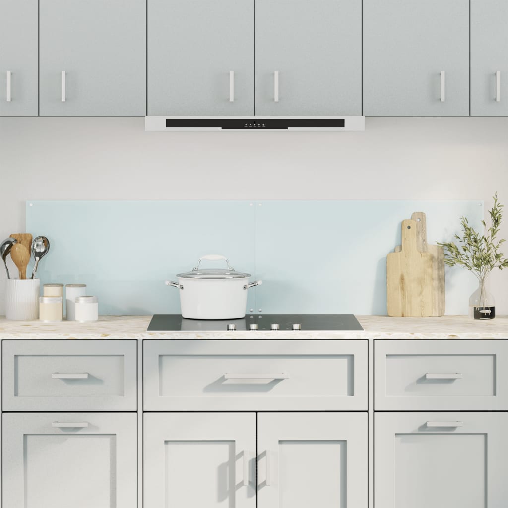 Kitchen Backsplashes 2 pcs White 80x60 cm Tempered Glass