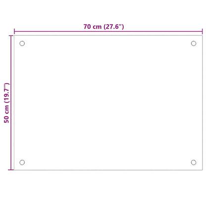 Kitchen Backsplashes 2 pcs Transparent 70x50 cm Tempered Glass