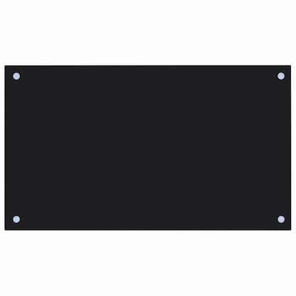 Kitchen Backsplashes 2 pcs Black 70x40 cm Tempered Glass
