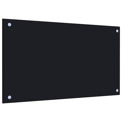 Kitchen Backsplashes 2 pcs Black 70x40 cm Tempered Glass