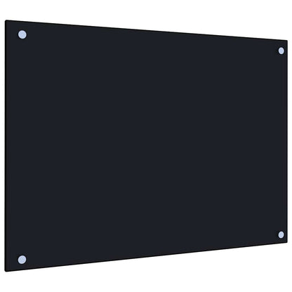 Kitchen Backsplashes 2 pcs Black 70x50 cm Tempered Glass