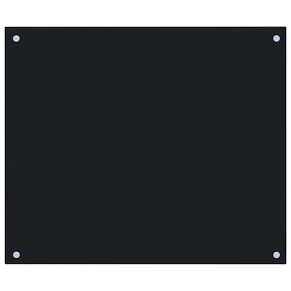 Kitchen Backsplashes 2 pcs Black 70x60 cm Tempered Glass