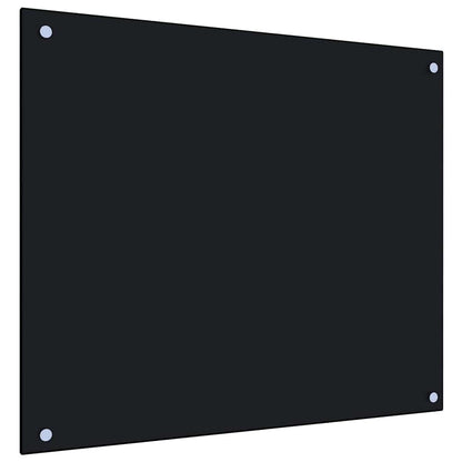Kitchen Backsplashes 2 pcs Black 70x60 cm Tempered Glass