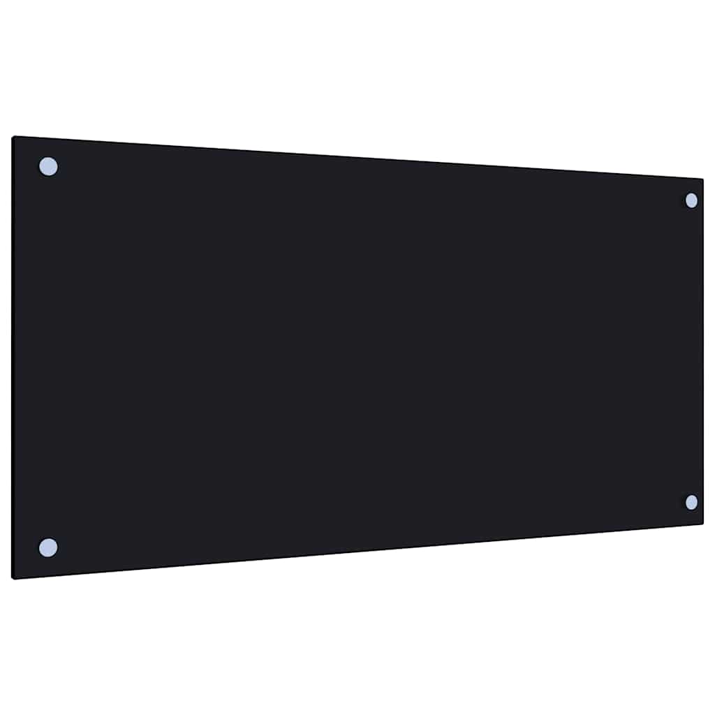 Kitchen Backsplashes 2 pcs Black 80x40 cm Tempered Glass