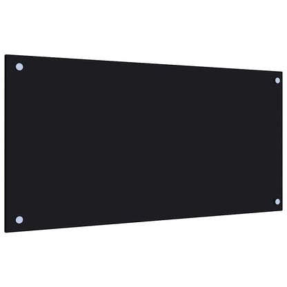 Kitchen Backsplashes 2 pcs Black 80x40 cm Tempered Glass
