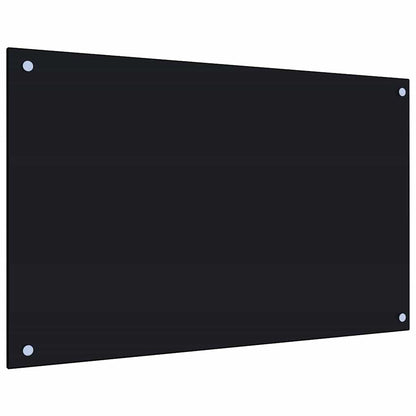 Kitchen Backsplashes 2 pcs Black 80x50 cm Tempered Glass