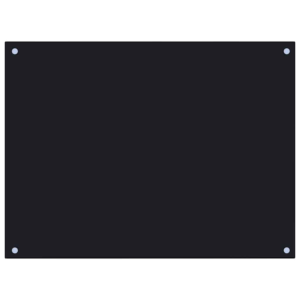 Kitchen Backsplashes 2 pcs Black 80x60 cm Tempered Glass