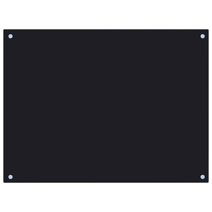 Kitchen Backsplashes 2 pcs Black 80x60 cm Tempered Glass