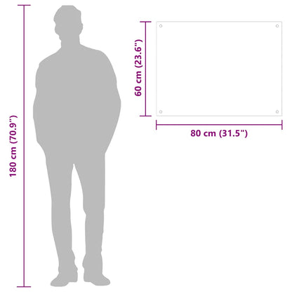 Kitchen Backsplashes 2 pcs Black 80x60 cm Tempered Glass