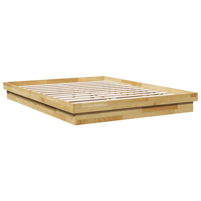 Bed Frame without Mattress 140x200 cm Solid Wood Oak