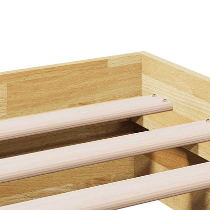 Bed Frame without Mattress 140x200 cm Solid Wood Oak