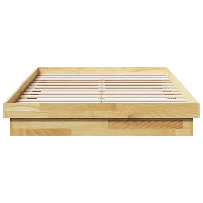 Bed Frame without Mattress 120x190 cm Small Double Solid Wood Oak