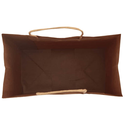 Paper Bags 50 pcs with Handles Brown 15x8x21 cm
