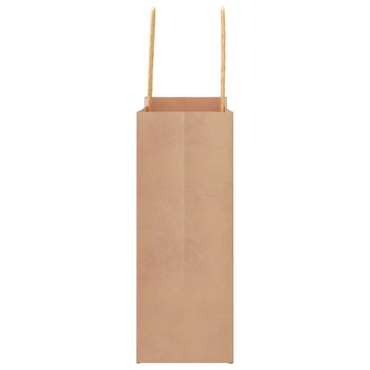 Paper Bags 50 pcs with Handles Brown 18x8x22 cm