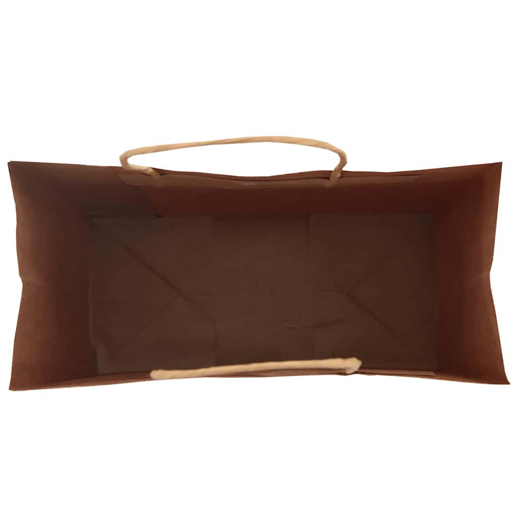 Paper Bags 50 pcs with Handles Brown 18x8x22 cm