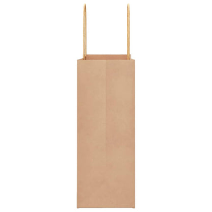 Paper Bags 50 pcs with Handles Brown 21x11x28 cm