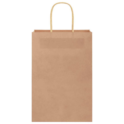 Paper Bags 50 pcs with Handles Brown 21x11x31 cm