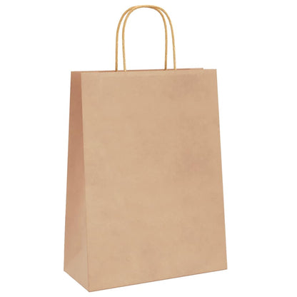 Paper Bags 50 pcs with Handles Brown 26x12x35 cm